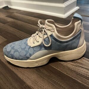 Coach Blue and Beige Athletic Shoes
